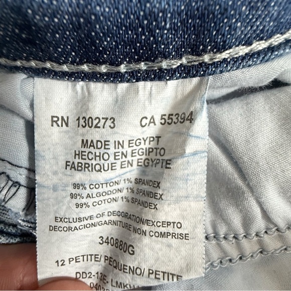 Lee Slender Secret Women’s Jeans 12 Petite Bootcut Flap Pockets Stretch Denim - Picture 4 of 11